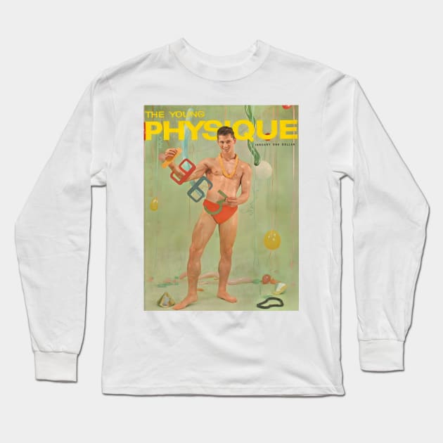 THE YOUNG PHYSIQUE - Vintage Physique Muscle Male Model Magazine Cover Long Sleeve T-Shirt by SNAustralia